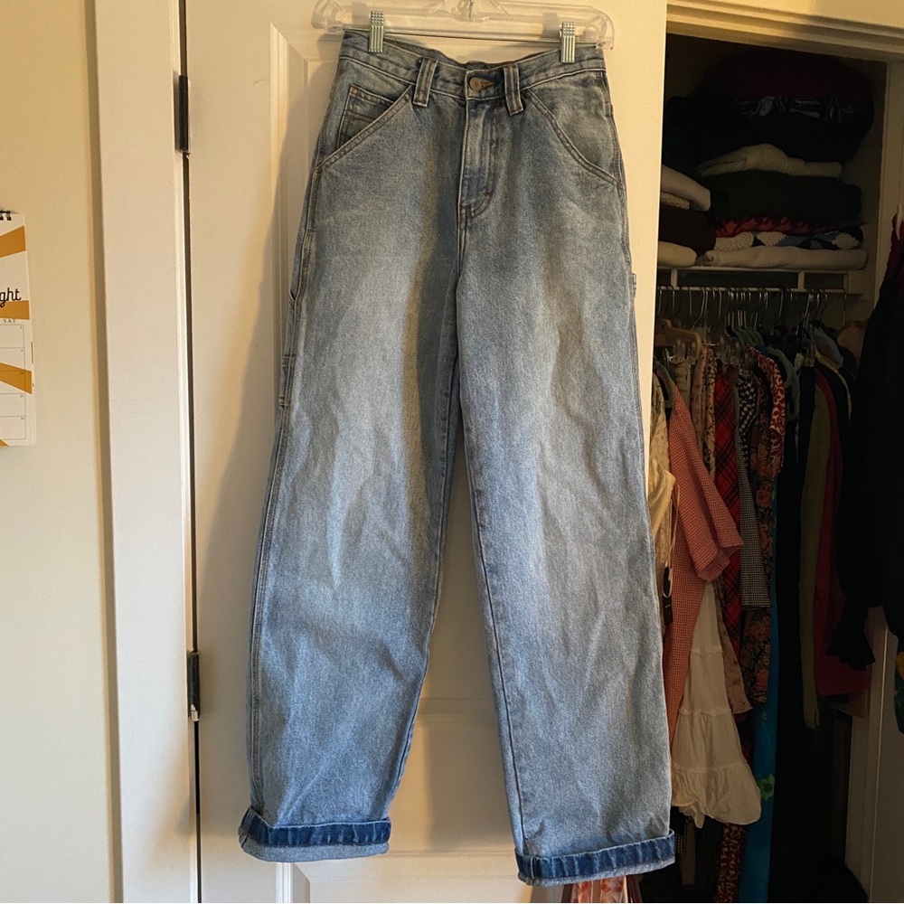 brandy melville carpenter baggy jeans